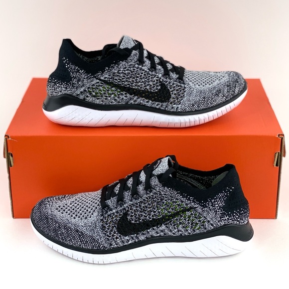 nike free run flyknit oreo